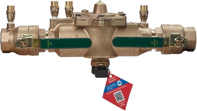 Watts LF009 Series 1-1/2" Lead-Free Copper Silicon Alloy Reduced Pressure Zone - Image 4