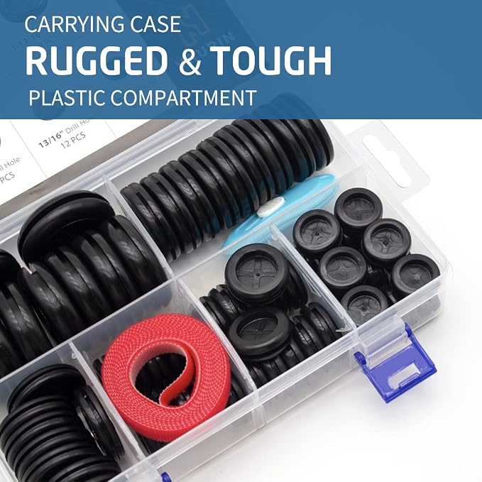 Vrupin 66Pcs Rubber Grommet Assorted Kit, Drill Hole Firewall Hole Plugs Wire - Image 2
