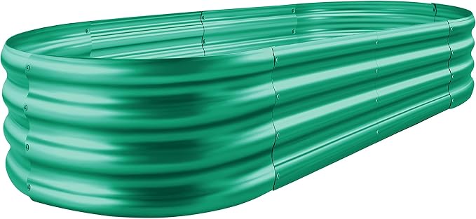 Land Guard 8×4×1 ft Green Raised Garden Bed, Garden Raised Bed, Above Ground by LandGuard