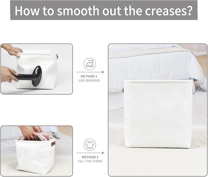 13x13 Cube Storage Bins, Collapsible Fabric Storage Box, 4 Pack Closet Baskets - Image 7