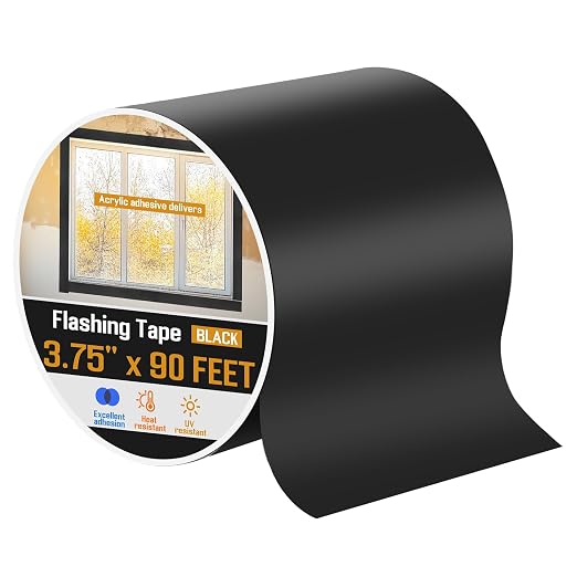 Feifeiya Window Flashing Tape 3.75 Inch x 90 ft Acrylic Adhesive UV Resistant by Feifeiya