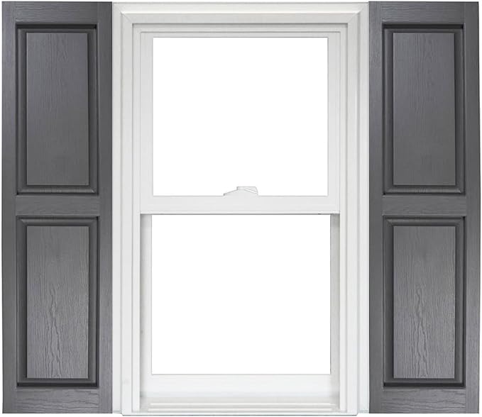 Polaris Homeside Raised Panel Vinyl Shutters 14-1/2in. x 55in. by Polaris