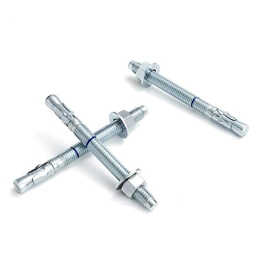 1/2" x 5-1/2" Concrete Anchors 1/2 inch Wedge Anchors Bolts Zinc Plated by HROMIGRY