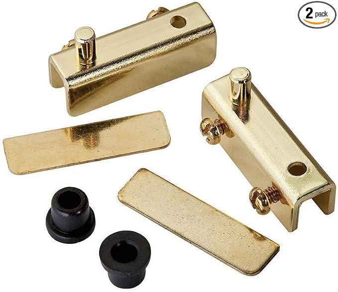 Glass Door Pivot Hinge, Polished Brass Pair by RocklerWoodworkingandHardware