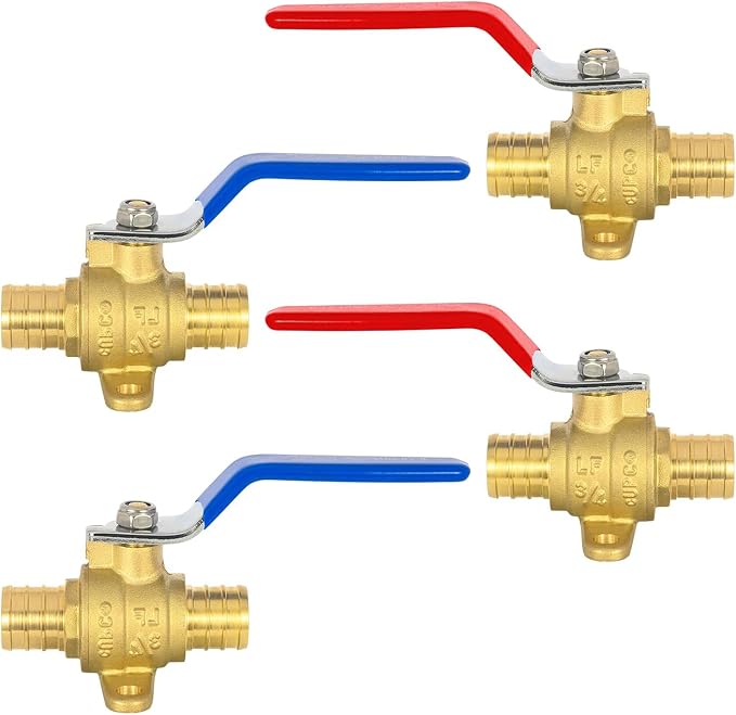 4PC HeSun 3/4 Inch PEX Ball Valves by HeSun