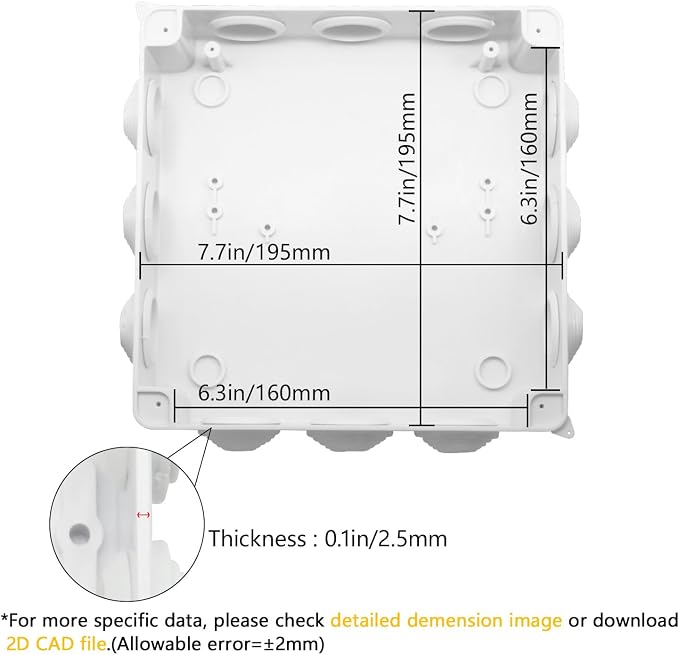 ABS Plastic Dustproof Waterproof IP65 Junction Box Universal Electrical Project - Image 3