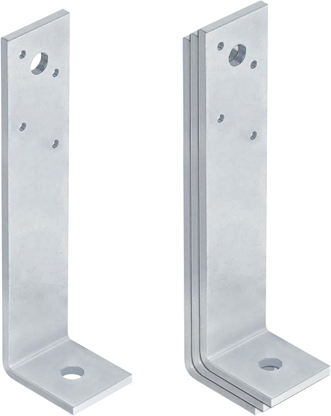 4 Pack Heavy Duty L Concrete Bracket, Post Floor Anchor by heneng