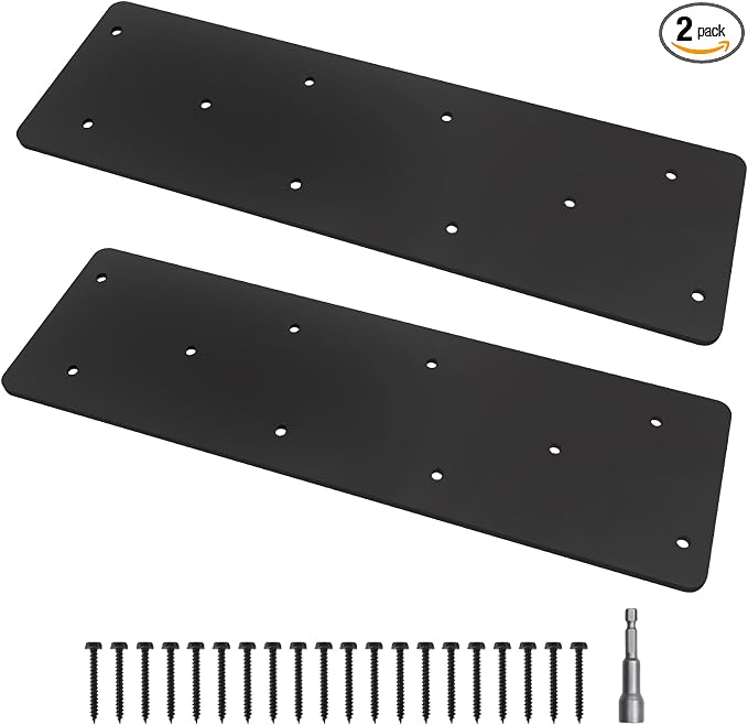 2 Pcs 15.7"x 5" Straight Steel Flat Plate|0.12" Thick Mending Plates | by Unknown