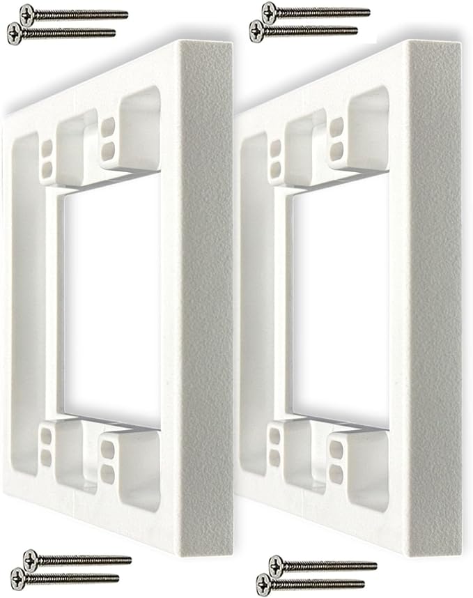 iMBAPrice IMBA-BES2-2 Dual-Gang White Shallow Surface Box Extender - Image 2