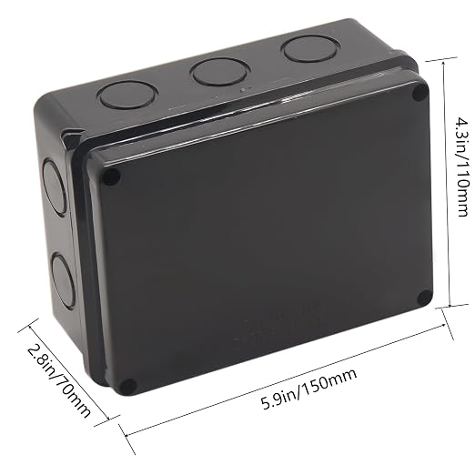 Junction Box, Reserved Holes Electrical Boxes Waterproof IP65 ABS Plastic - Image 2