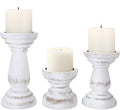 Candle Holder for Pillar Candle Set of 3, Farmhouse Wood Candle Holder by CEDARLUX