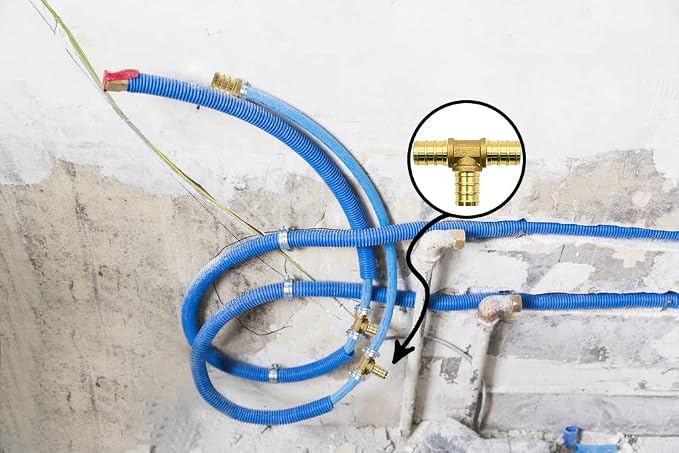 25 Pack 1/2" PEX Fittings, PEX Tee Fittings, Brass PEX Fittings | - Image 7