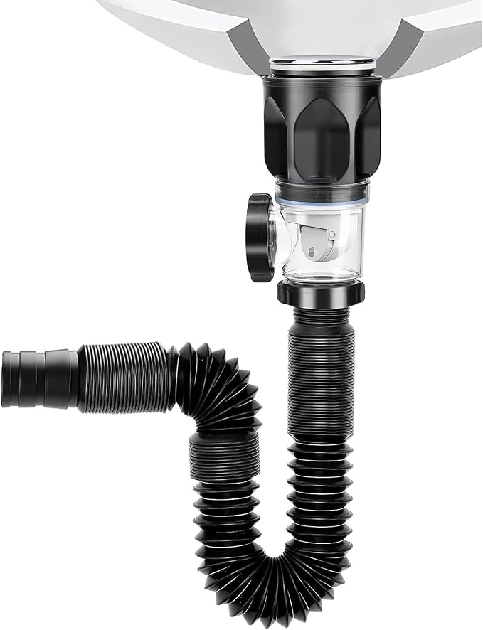 Bathroom Sink Drain Kit with Flexible Expandable P-Trap Pipe Anti-Odor Bathroom by sanyema