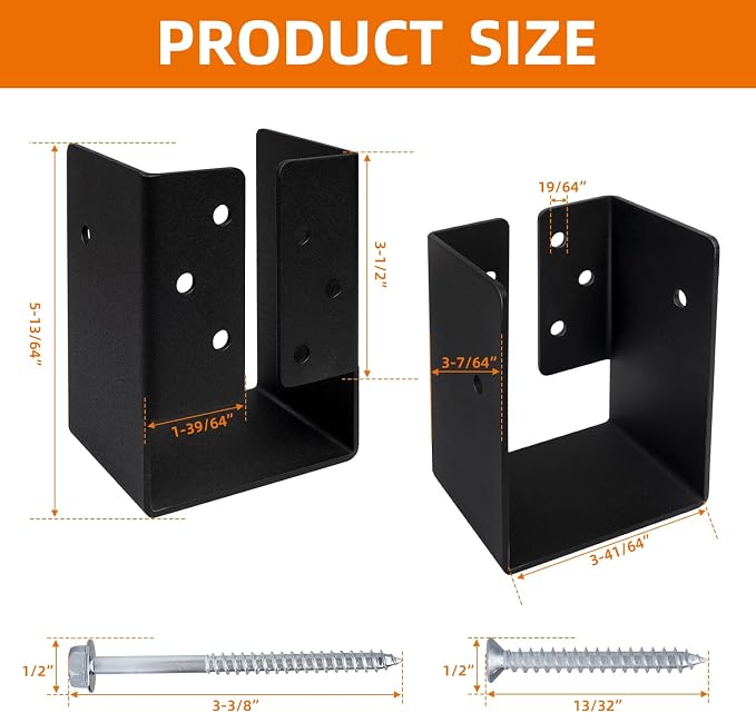 lifgarfe 4"x6" Concealed Joist Hanger Bracket Fit - Image 3