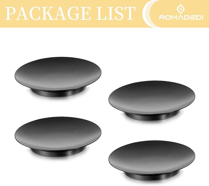 Romadedi 4-Pack Black Iron Candle Plate, Small Tray - Image 6