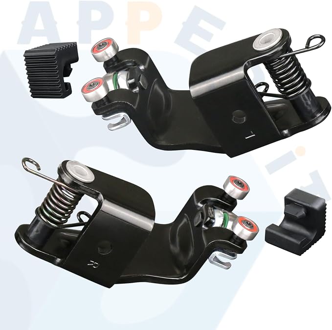Sliding Door Roller Assembly w/Metal Bearing & Rail Stoppers - Image 2