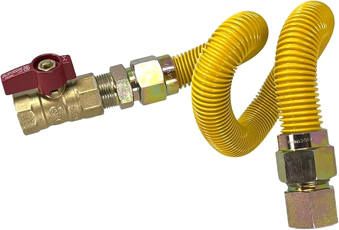 1" OD x 12" x 3/4"MIP x 3/4"FIP Flexible Gas Connector Kit, - Image 3