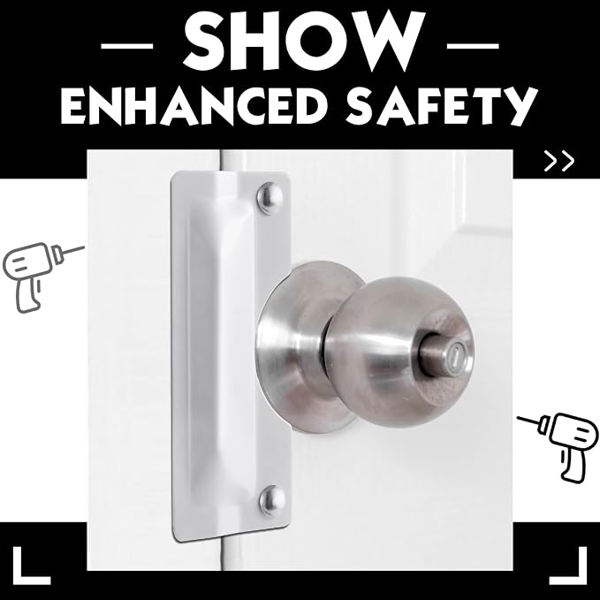 Landhoow 2 Pcs Door Latch Guard Stainless, Classic Style, Door Security Plate - Image 6