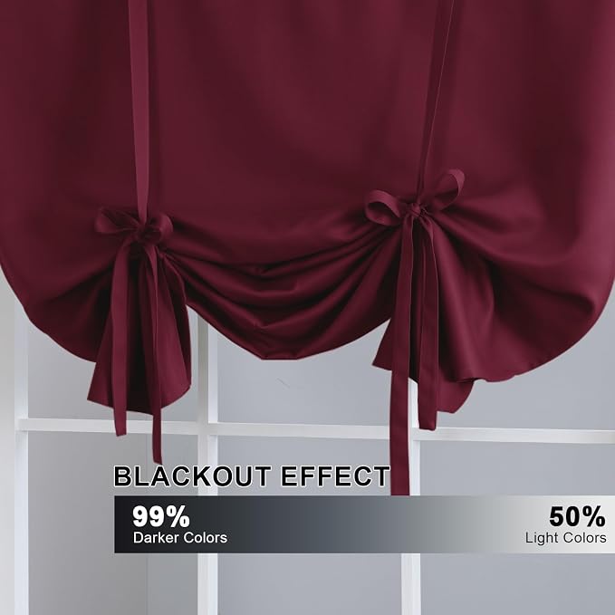 H.VERSAILTEX Red Christmas Blackout Curtain Rod Pocket Energy Efficient Small - Image 3