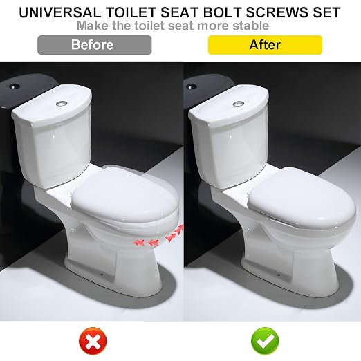 2 PCS Toilet Seat Screws Replacement Kit Universal Toilet Screw Set - Image 6