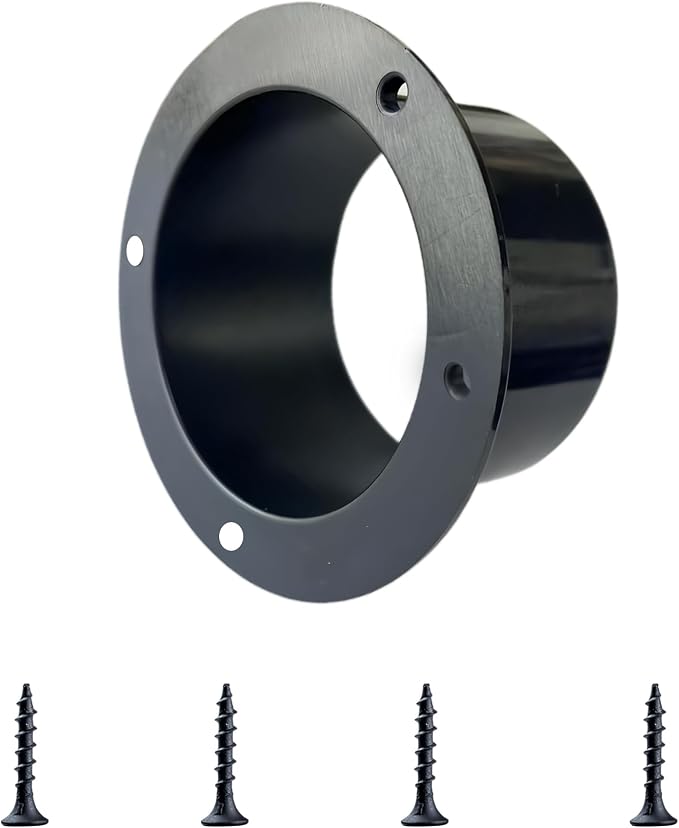 6 Inch Black Plastic Duct Connector Flange, ABS Straight Pipe Fitting by Unknown