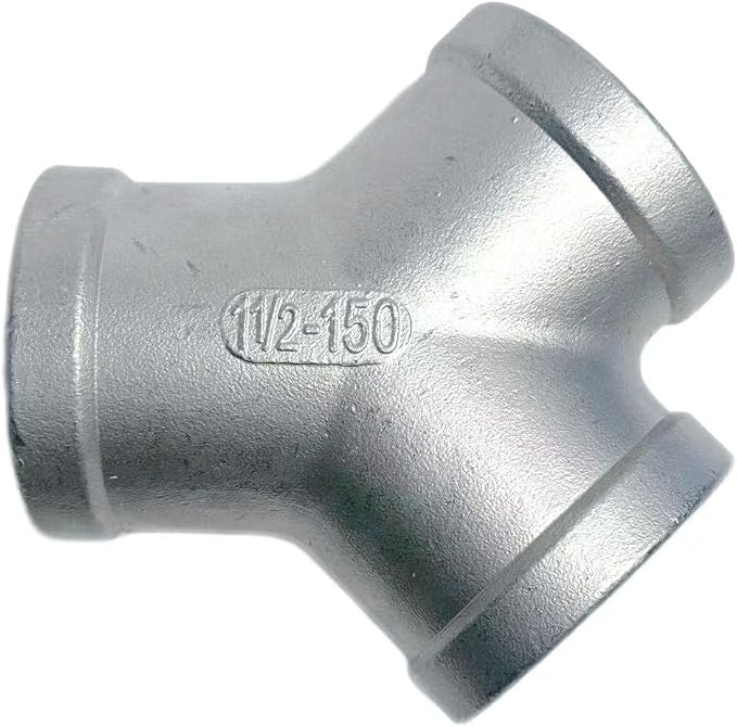 Stainless Steel 304 Tee NPT Female Y Shaped 3 Way Cast Pipe Fitting - Image 2