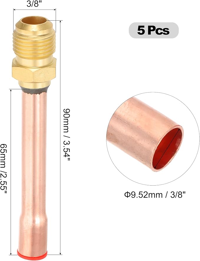 uxcell 3/8" SAE 45 Degree Brass Pipe Fitting - Image 2