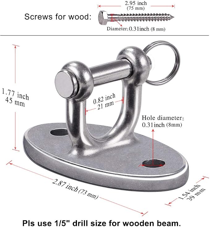 Wall Ceiling Mount Bracket for Suspension Strap Trainer, 2800lb Capacity - Image 5