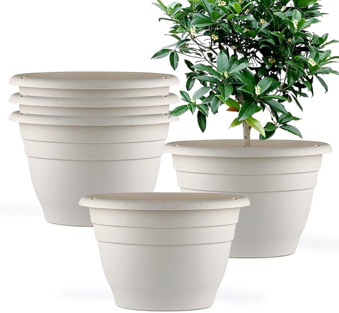 RooTrimmer 5 Pack 10 Inch Plant Pots by RooTrimmer