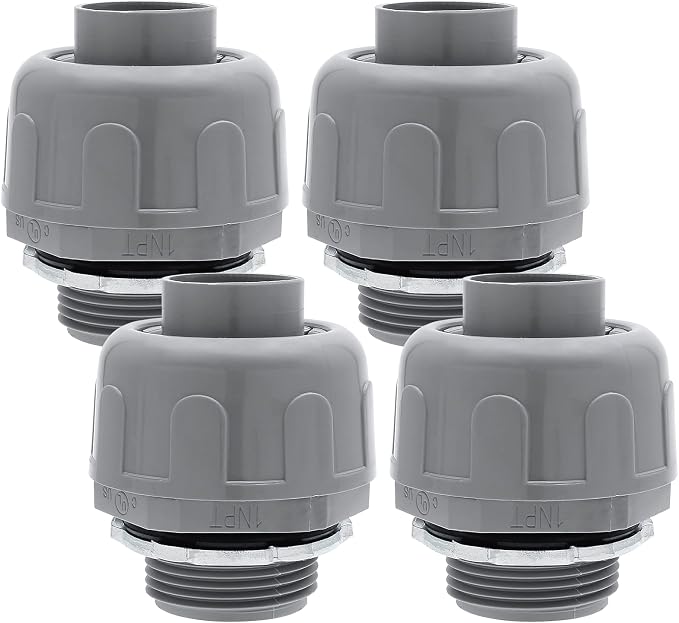 4Pcs 1 Inch NPT Electrical Conduit Connector Fittings | Nonmetallic, Liquid by LifCratms