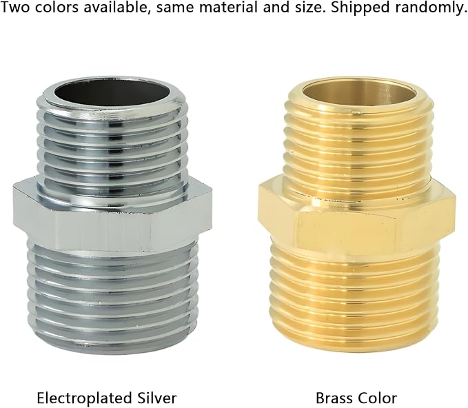 Brass 1/2"x7/8" or 15/16" Double Male Splitter | Double male extension - Image 2
