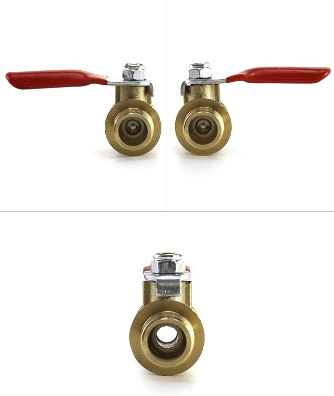 QWORK Ball Valve, 1/4" Male x Female NPT Thread Pipe Fitting Air Compressor - Image 3