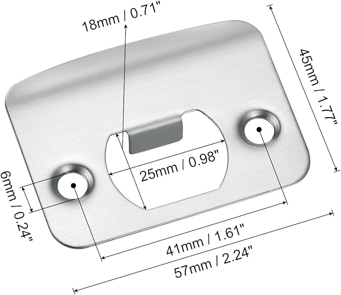 uxcell D-Type Door Strike Plate - Image 2