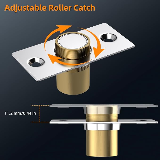 Jiayi Magnetic Roller Door Catch, 4 Pack Ball Catch Internal Door Adjustable - Image 4