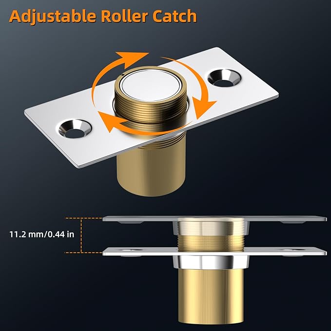 Closet Door Ball Magnetic Door Catch Jiayi 2 Pack Adjustable Ball Door Latches - Image 4