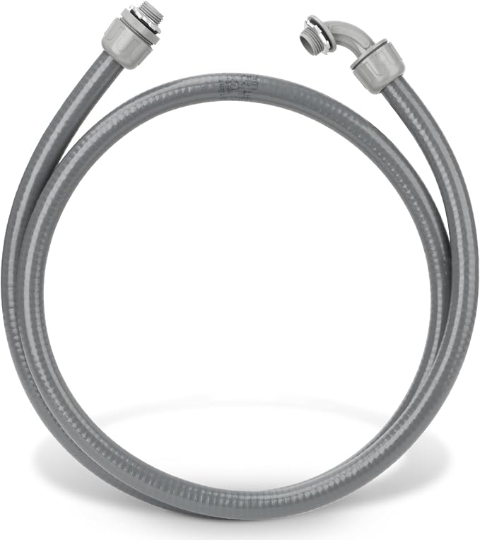 1/2 Inch 6 ft Liquid Tight Conduit Kit, Flexible Electrical Conduit Kit | by HOXHA