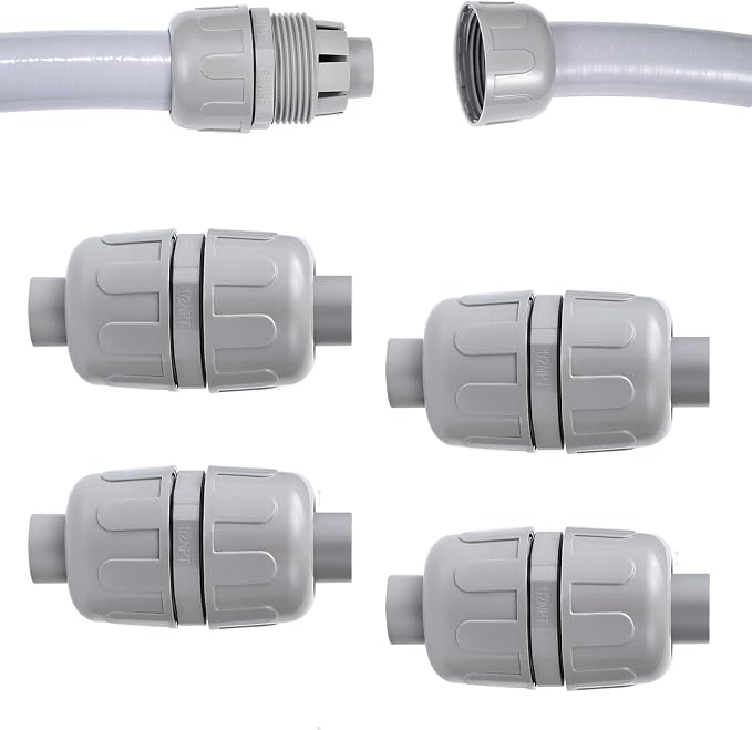 4 Pcs NPT 1/2 Inch Liquid Tight Connector Non-Metallic PVC Electrical Flexible by Aandxmok