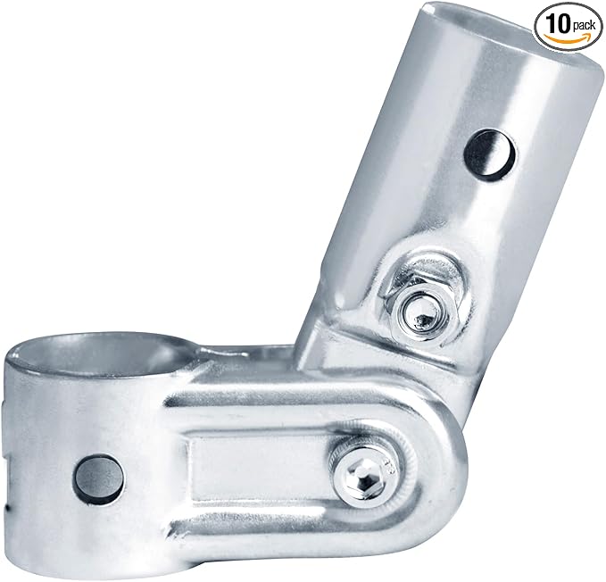 10 Sets Adjustable Angle Pipe Clamp Connector, Fits 3/4" EMT Conduit | 2-Way by Fanmao
