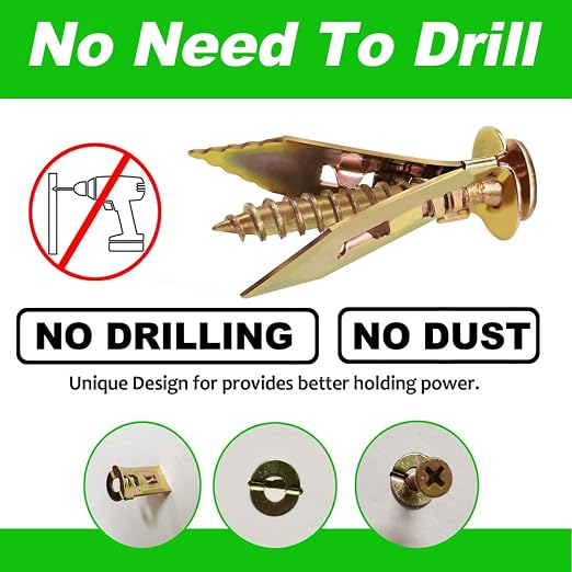 Self Drilling Drywall Anchors and Screws Kit, 2026 NEW Wall Anchors - Image 4