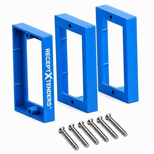 1/2" Single Gang Outlet Box Extenders by ReceptXtenders