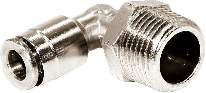 Beduan Brass BPL Push to Connect Air Fittings Elbow 1/4" Tube OD x 3/8" NPT - Image 2