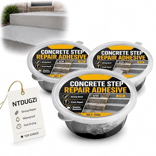 Concrete Step Repair Adhesive Crack Filler Cement Patch Sealer by Unknown