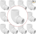 12Pack 1/2" Slip x Male Thread 90 Degree PVC Elbow Pipe Fittings, Furniture by Lswteiz