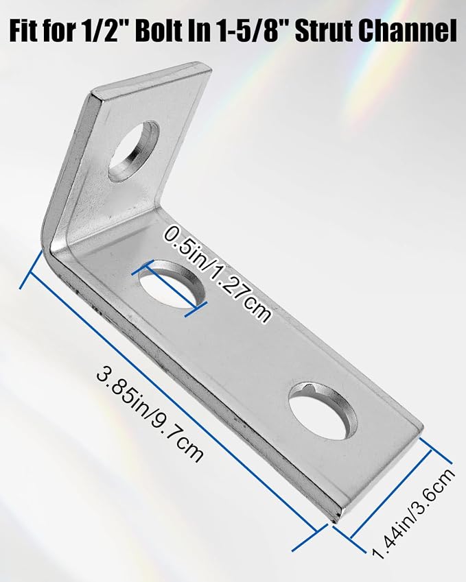 16 Pcs 3 Hole 90 Degree L Shaped Fitting Bracket Corner Brace | Fit - Image 4