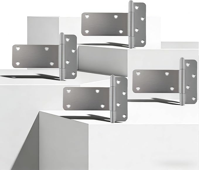 4 Pack 5” Heavy Duty Gate Hinges, 260 Lbs Capacity Black Door Hinges | T Gate - Image 7