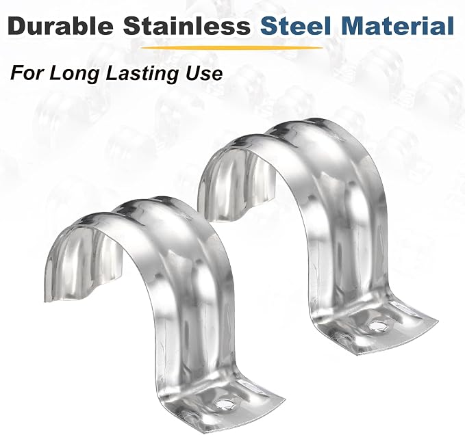 MECCANIXITY 52pcs Conduit Clamp 1 1/4 Inch 32mm, 1 Hole Stainless Steel Pipe - Image 3