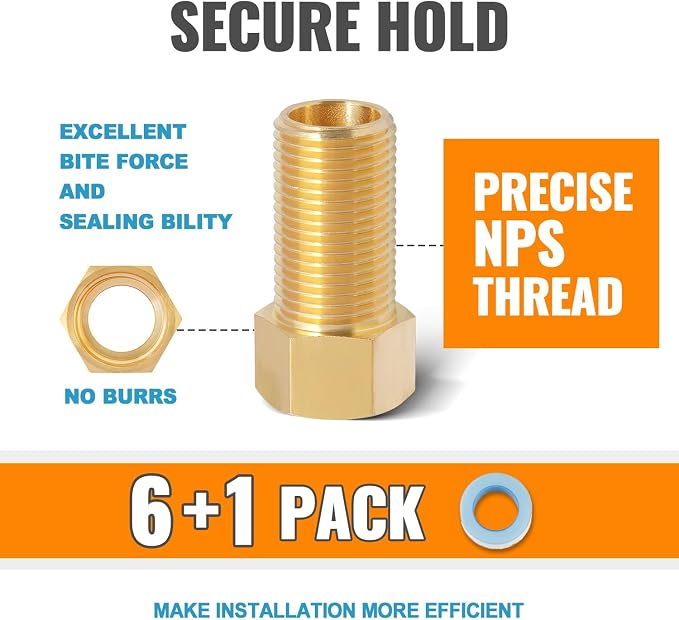 40mm 1/2" Female x 1/2" Male Pipe Adapter - Image 6