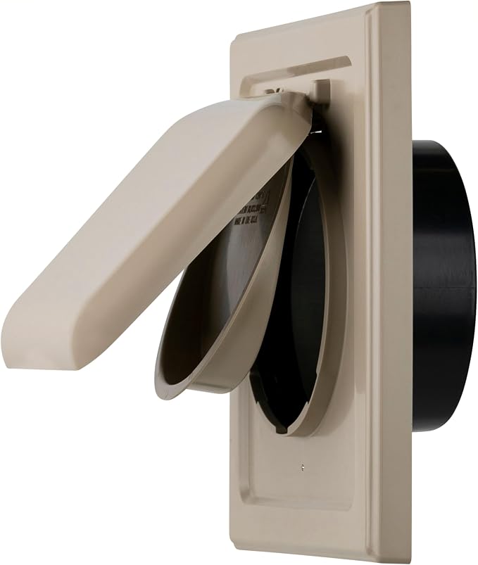NO-PEST VENT Dual Door Dryer Vent Cover 4 Inch Outdoor, Made in USA, Highest by No-PestVent
