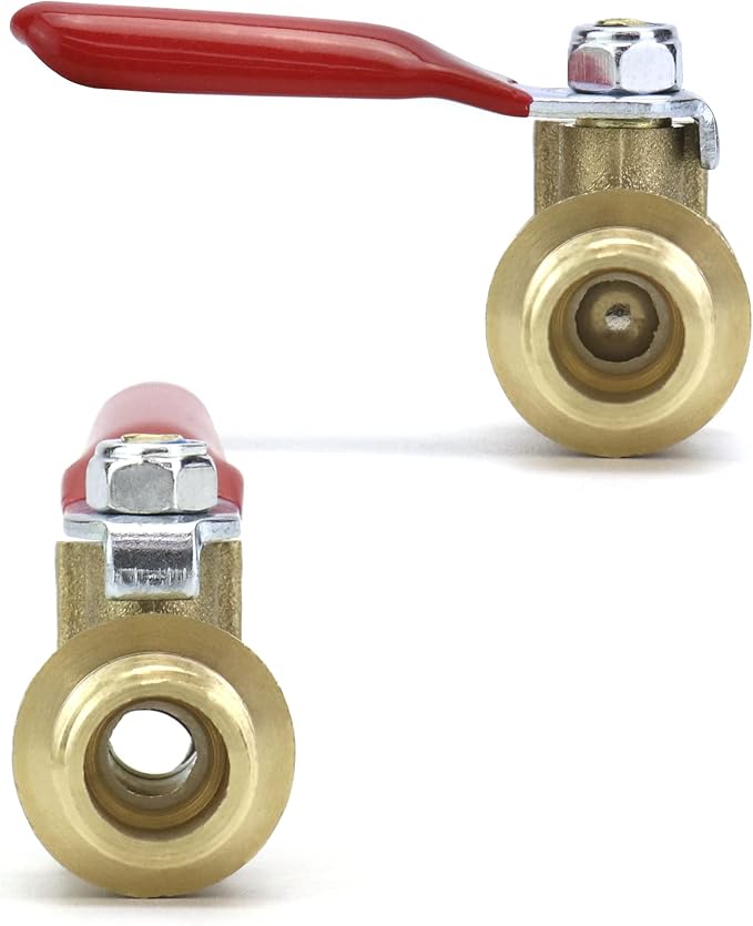 QWORK Ball Valve, 1/4" Male x Male NPT Thread Pipe Fitting Air Compressor Shut - Image 4