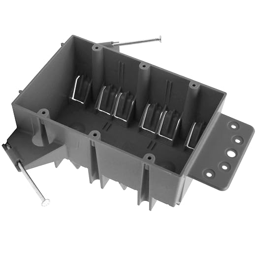 44-Cubic Inch 3-Gang PVC New Work Electrical Outlet Box 1Pack | High-impact PVC by HUIXHAO